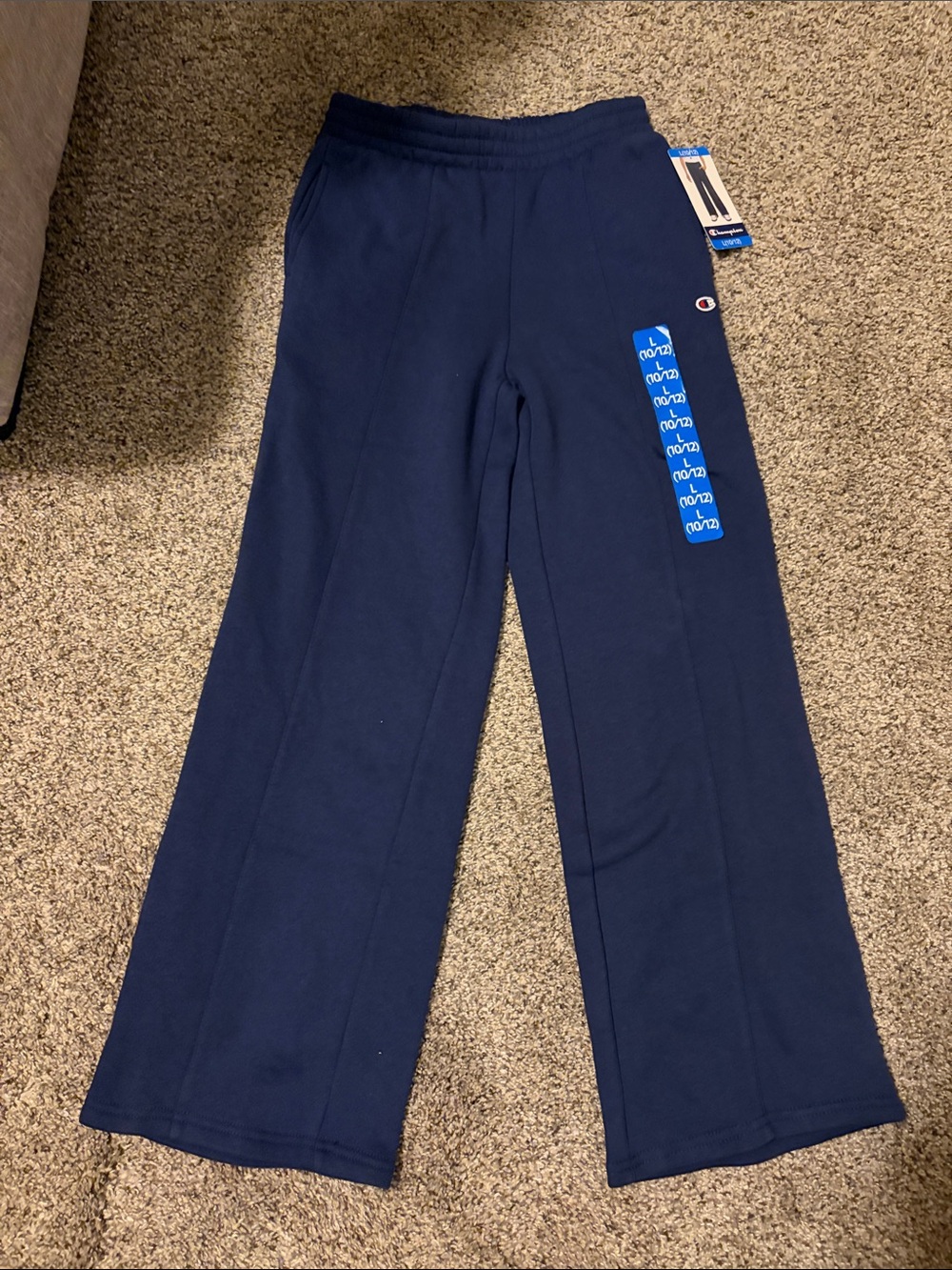 Champion Kids Navy Sweatpants with Side Logo
